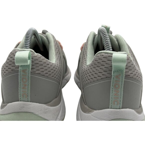 Vionic Berlin Womens 8.5  Gray Mint Mesh Athletic Slip On Sneakers Running Shoes - Picture 6 of 13